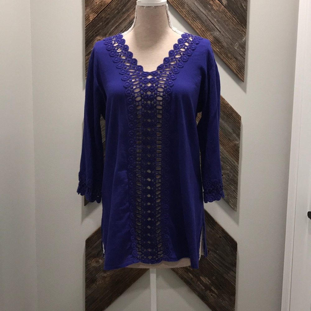 La Blanca long sleeve swim suit cover up